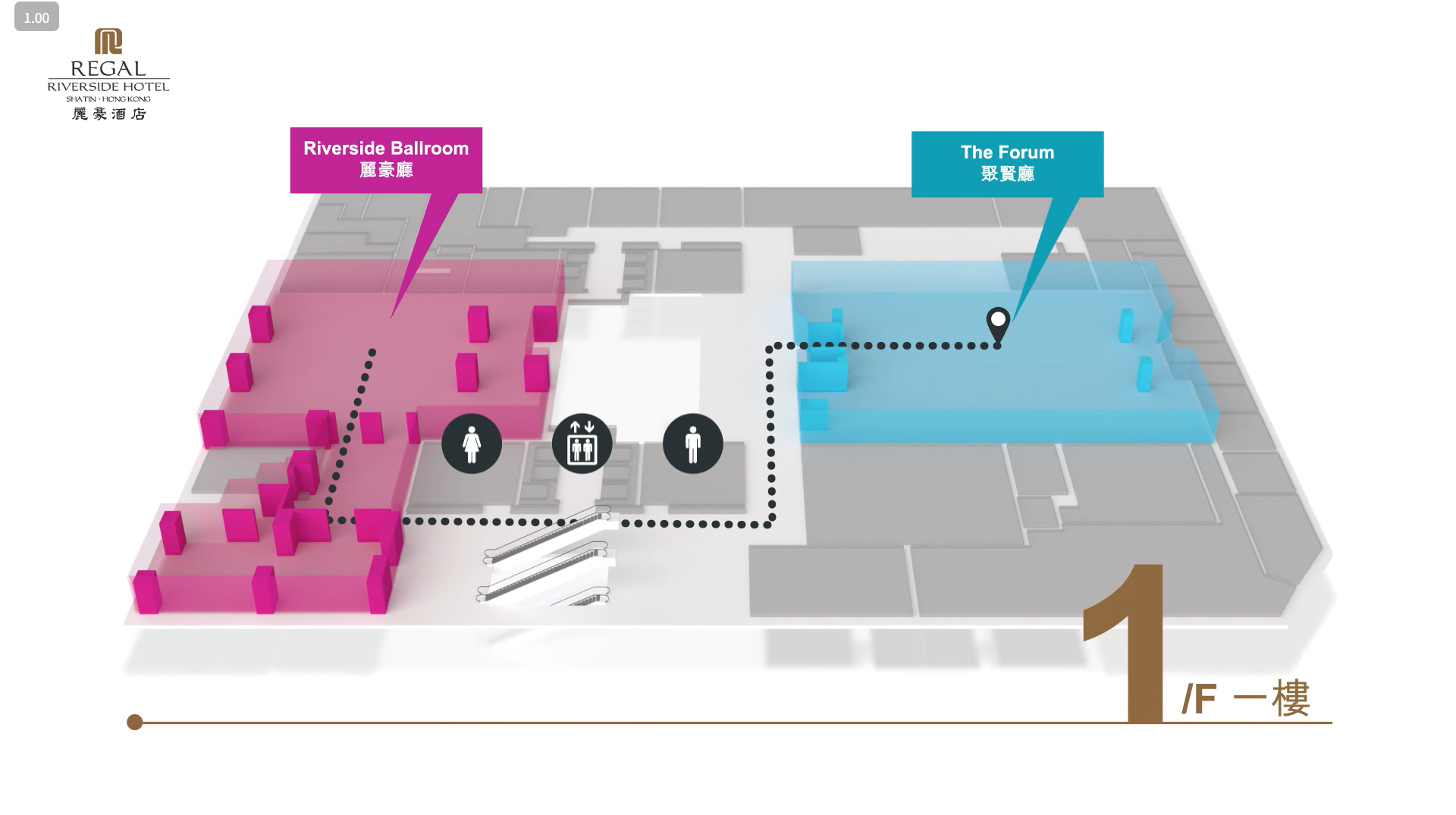 Regal Riverside Hotel floor map